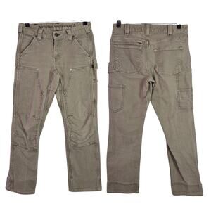 Dovetail Workwear Britt Natural Khaki Tan Carpenter Utility Pants Women's 4 28